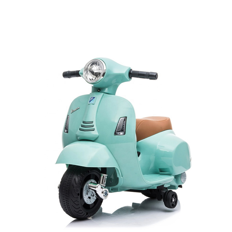 2020 Nieuwe gelicentieerde elektrische Vespa-rit op auto voor kinderfietsen Batterij-aangedreven motorfiets