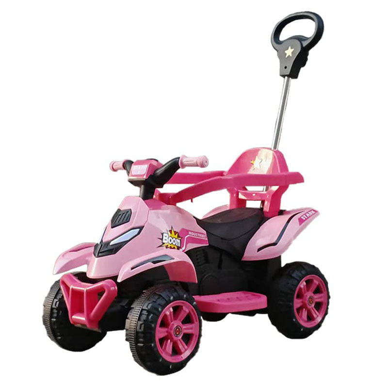 6V elektrische kinder-ATV met duwhandgreep, verlichting en muziek