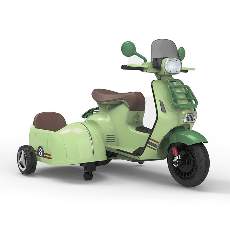 Elektrische 12V driewielermotorfiets met dubbele aandrijving voor kinderen