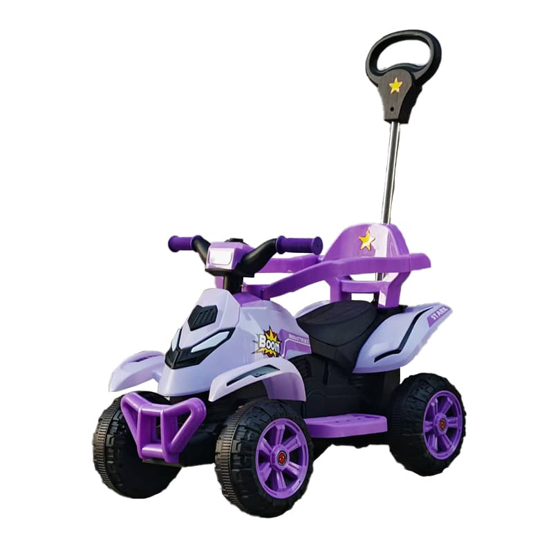 6V Kids Electric ATV with Push Handle, Lights & Music
