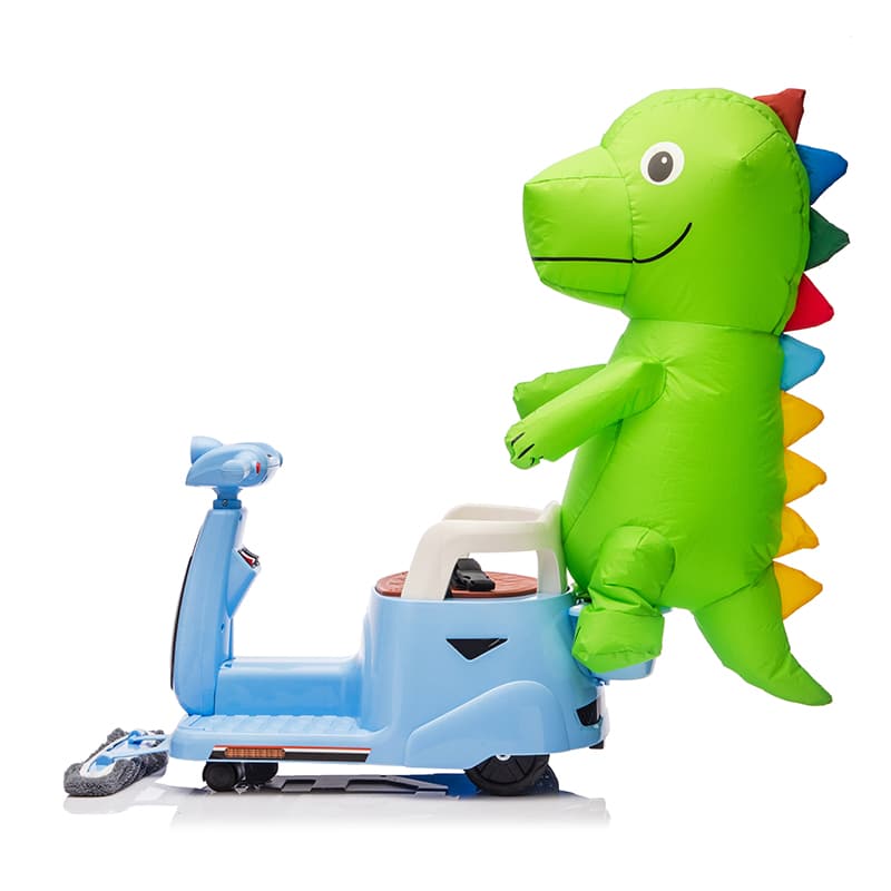 12V Kids Ride-On Sweeper with 360-degree rotation