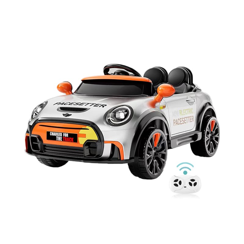 Kinderauto met schokabsorptie op vier wielen, RC en Bluetooth